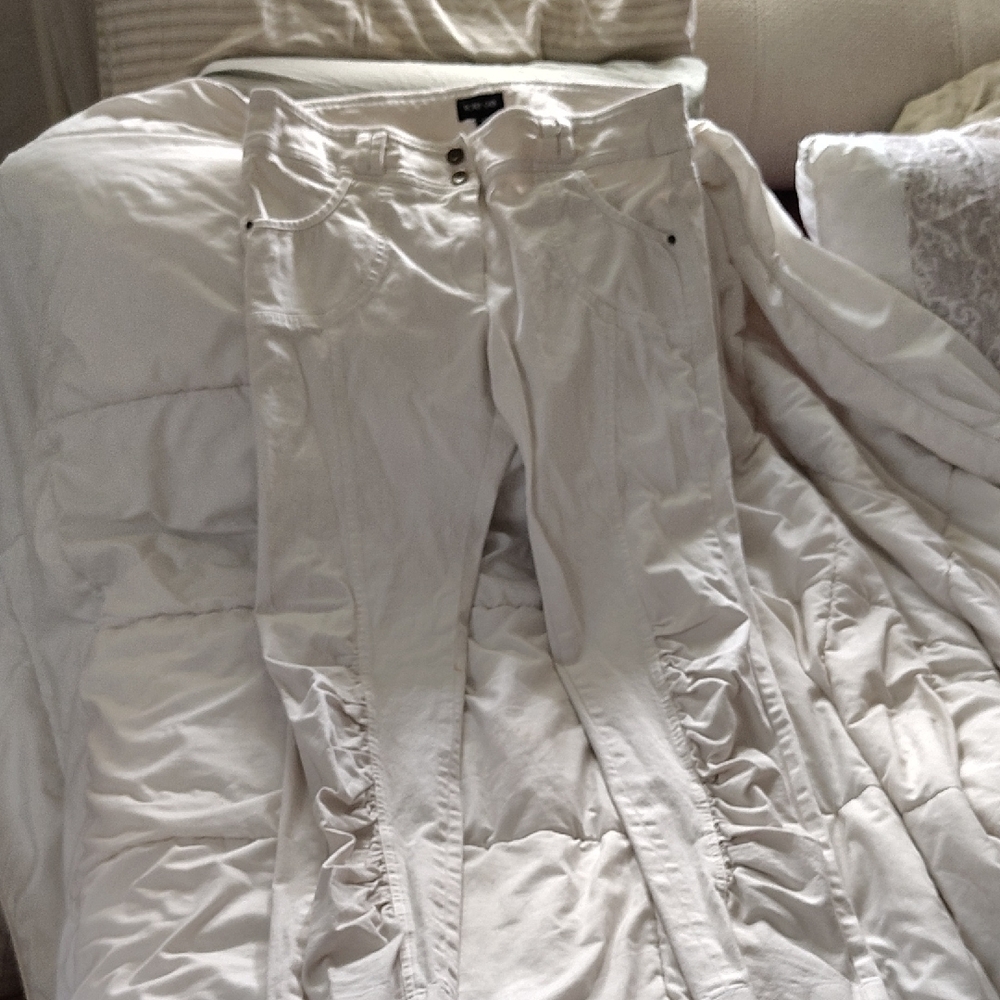 Ronen Chen Cream Skinny Pants